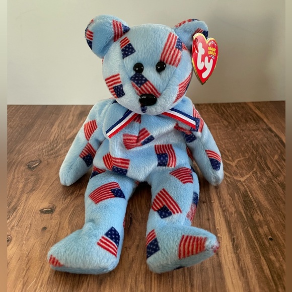 3 FOR $25: Authentic TY Beanie Babies Union the Bear, 2003. NWT - Picture 1 of 3